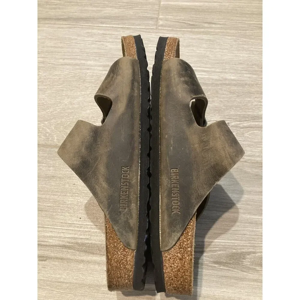 Birkenstock Arizona Leather Sandal Khaki Brown 1019377 Women UK 40 US 9 Narrow - Picture 9 of 16